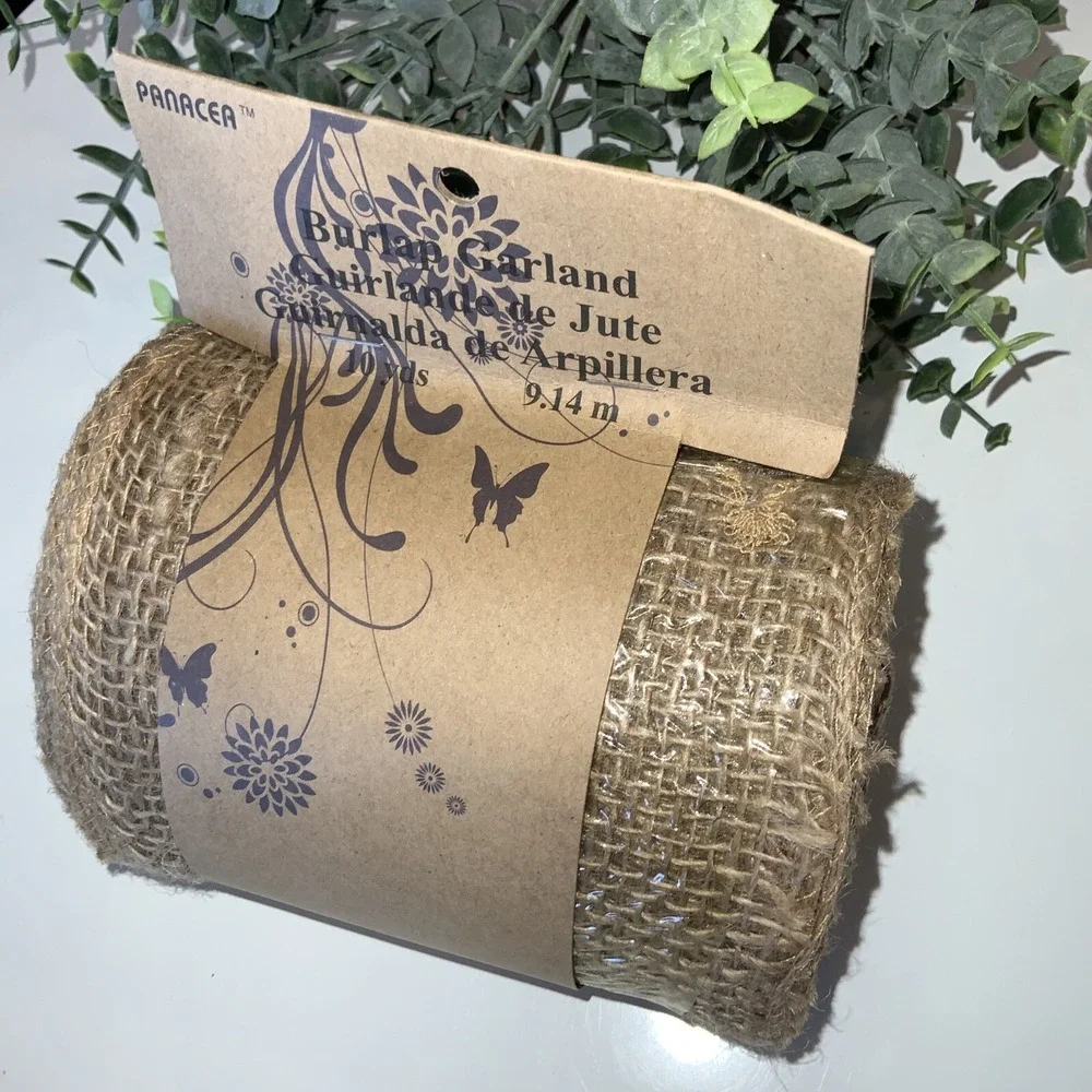 Natural Burlap‎ Ribbon NEW 5.5